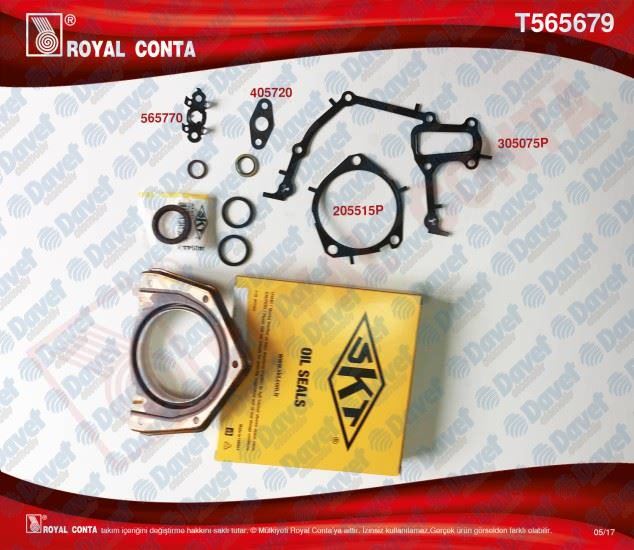 ROYAL T565679 Alt Takim Contasi  (Skt Keceli) Bravo Ii Doblo Idea Grande Punto  Punto Evo Mito 1.6mjtd Freemont Ducato Giulietta Spider 2.0jtd Combo 1.6cdti